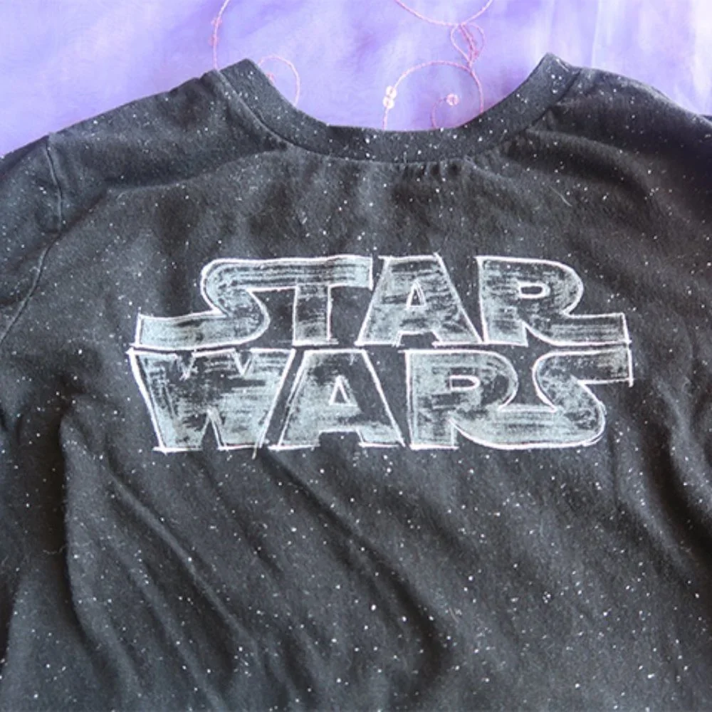GAP kids Starwars moon spaceship long sleeved tee in black and white size small. - Picture 3 of 5
